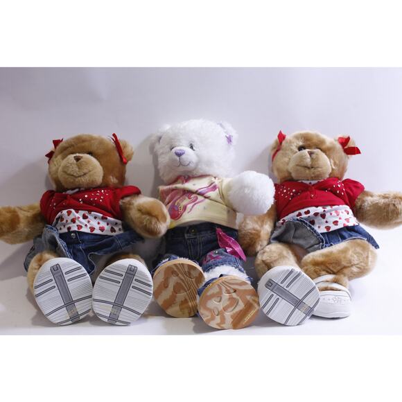Build-A-Bear Workshop, Teddy Bears, Set of Three, Dressed, Soft Toy, Fashion - Picture 1 of 3